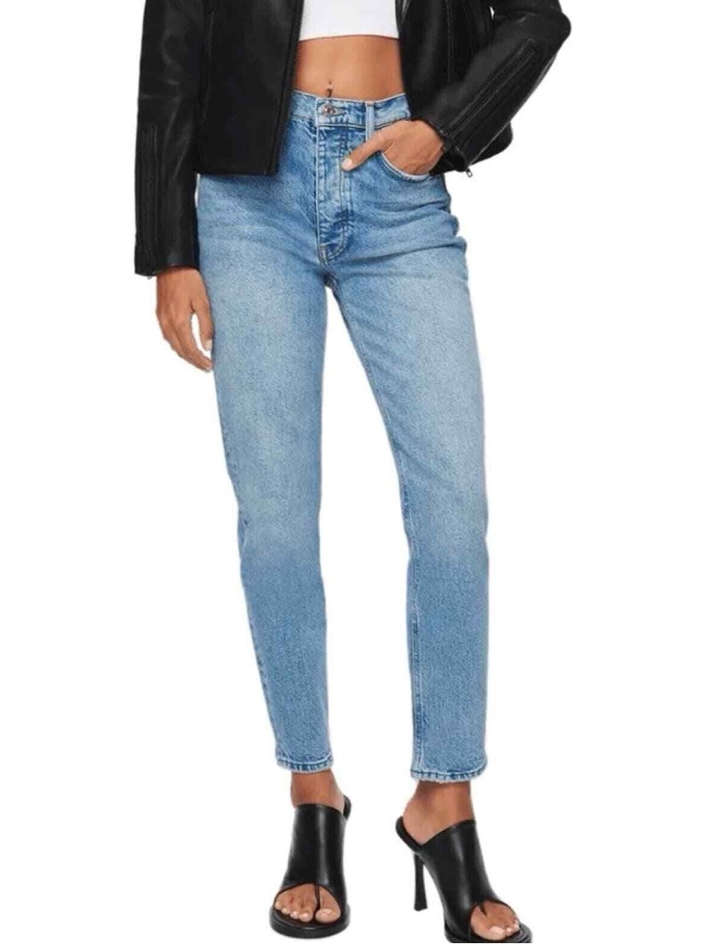 DSTLT Vintage High-Rise Straight Leg Women's Jeans in Light Blue 28 Short
NWT